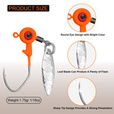 Plastic box with five compartments for jig heads